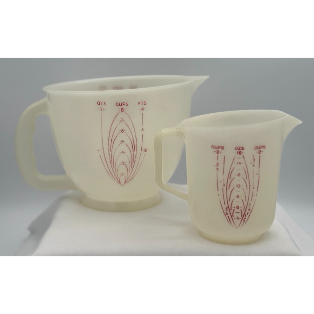 (2) Vintage Tupperware Mix N Stores - 8 Cups and 2 Cups - NO Lids